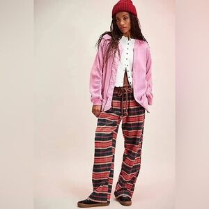 Free People Waffle Knit Pink Lupo Bomber Cardigan Size Small oversized